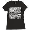 arguing with a psych major Ladies Fitted T-Shirt