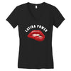 latina power bite Women's V-Neck T-Shirt