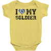 i love my soldier navy camouflage Baby Bodysuit