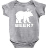 new bear deer beer funny Baby Onesie