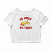 in rust we trust  rat beetle hot rod Crop Top