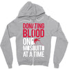 donating blood one mosquito funny Zipper Hoodie