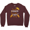 i'm not a widow i'm a wife to a husband with wings Crewneck Sweatshirt