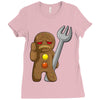 sad gingerbread Ladies Fitted T-Shirt