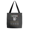 gemini christmas ugly sweater Tote Bags