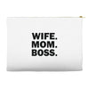 wife mom boss Accessory Pouches