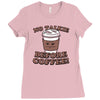 no talkie before coffee! Ladies Fitted T-Shirt