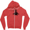 military attach helicopter gunship Zipper Hoodie