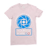 aperture science volunteer Ladies Fitted T-Shirt