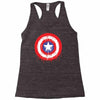 captain america dying bleeding logo Racerback Tank