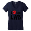 i love my lab labrador Women's V-Neck T-Shirt