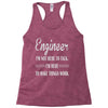 i'm not here to talk Racerback Tank