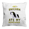 my unicorn ate my homework Throw Pillow