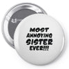 sister brother Pin-back button