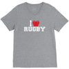 i love rugby mens funny cotton V-Neck Tee