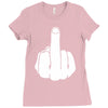 middle finger Ladies Fitted T-Shirt