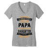 Super Cool Papa Of A Freaking Awesome Daughter Women's V-Neck T-Shirt