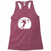 skiier moon moonlight silhouett Racerback Tank