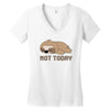 Sloth Says Not Today Women's V-Neck T-Shirt