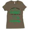 I Don't Need Therapy Just to Go Mountaining Ladies Fitted T-Shirt