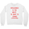 adapt or die encoded (white) Crewneck Sweatshirt