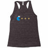 funny 80s pacman cookie monster retro gaming Racerback Tank