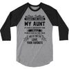 Dear Auntie, Thanks For Being My Aunt 3/4 Sleeve Shirt