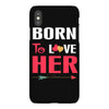 couple tshirt   born to love her iPhoneX