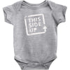 this side up funny drinking Baby Onesie