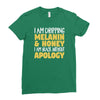 black without apology Ladies Fitted T-Shirt