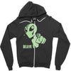 alien believe space sci fi ufo nerd Zipper Hoodie