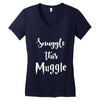 Snuggle this Muggle Women's V-Neck T-Shirt