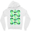 sad alien and daisy nineties grunge pattern Zipper Hoodie
