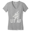 lit af Women's V-Neck T-Shirt