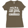 papa gift day shirt grandfather tee best Ladies Fitted T-Shirt