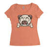 cute pug dog Women's Triblend Scoop T-shirt