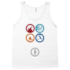 Bong Mathematics design with Earth, Fire, Air, Water and bong icons Tank Top