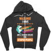 walk away i have anger issues and a serious dislike for stupid people Zipper Hoodie