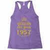 queens are born in 1957 Racerback Tank