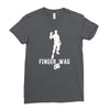 finger wag batle royal gaming Ladies Fitted T-Shirt