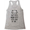 weird kitty Racerback Tank