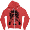 monkey hipster Zipper Hoodie