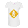 big foot xing big foot crossing sasquatch Maternity Scoop Neck T-shirt