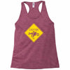 motorcycle caution sign Racerback Tank