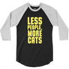 less people, more cats 3/4 Sleeve Shirt