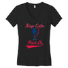 keep calm and pitch on Women's V-Neck T-Shirt