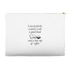 good book and coffee rectangle Accessory Pouches