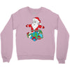 santa with piles of christmas Crewneck Sweatshirt