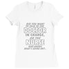 nurse knows whats going on Ladies Fitted T-Shirt