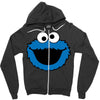 Cookie Monster Face Zipper Hoodie